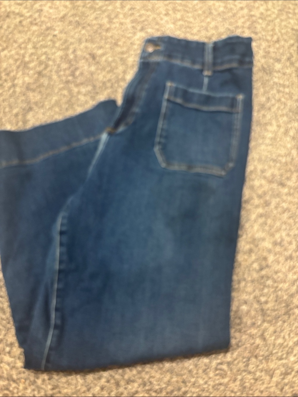 Women’s Lauren Conrad wide leg ankle pants size 14 Dark Blue Casual ankle wide